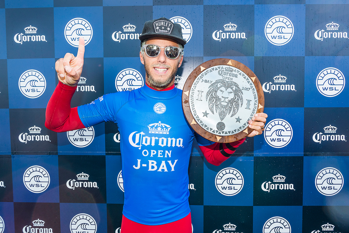 Hurley)( Pro Surfer Filipe Toledo Wins J-Bay with Near-Perfect Rides